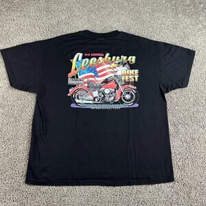 VINTAGE 1999 Bike Fest Shirt Mens Extra Large Black Leesburg Eagle Motorcycle